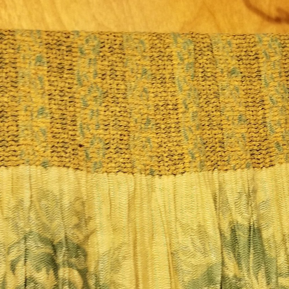 COPY - Olive Green & Yellow scarf/wrap